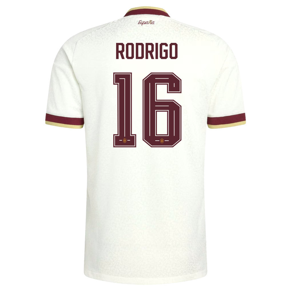 Rodri 16 Spain National Team 2026 Away Jersey - White, Men