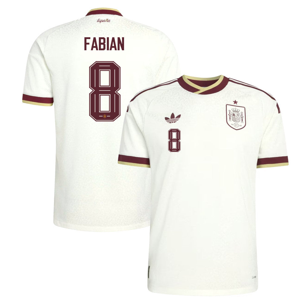 Fabián Ruiz 8 Spain National Team 2026 Away Jersey - White, Men