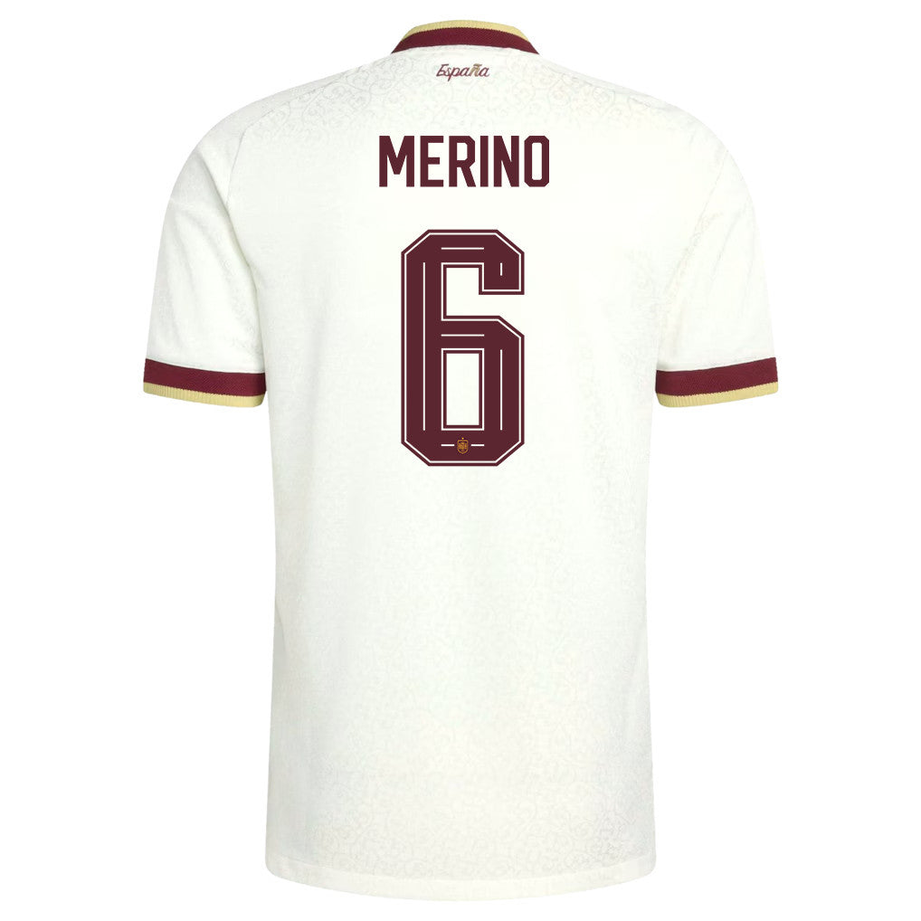 Mikel Merino 6 Spain National Team 2026 Away Jersey - White, Men