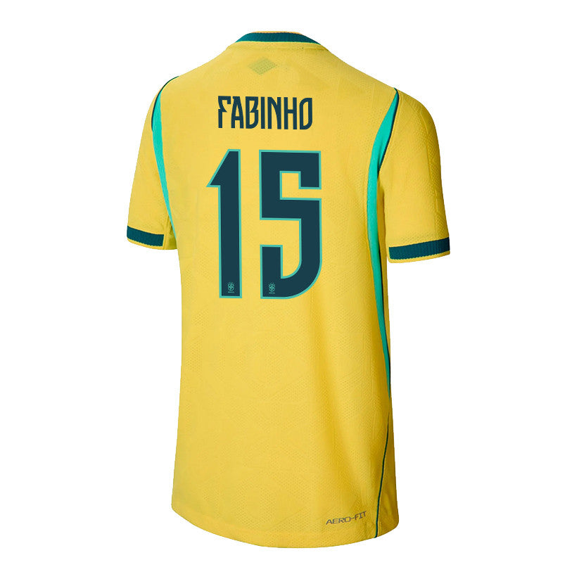 Fabinho 15 Youth Brazil National Team 2026 Home Jersey - Yellow