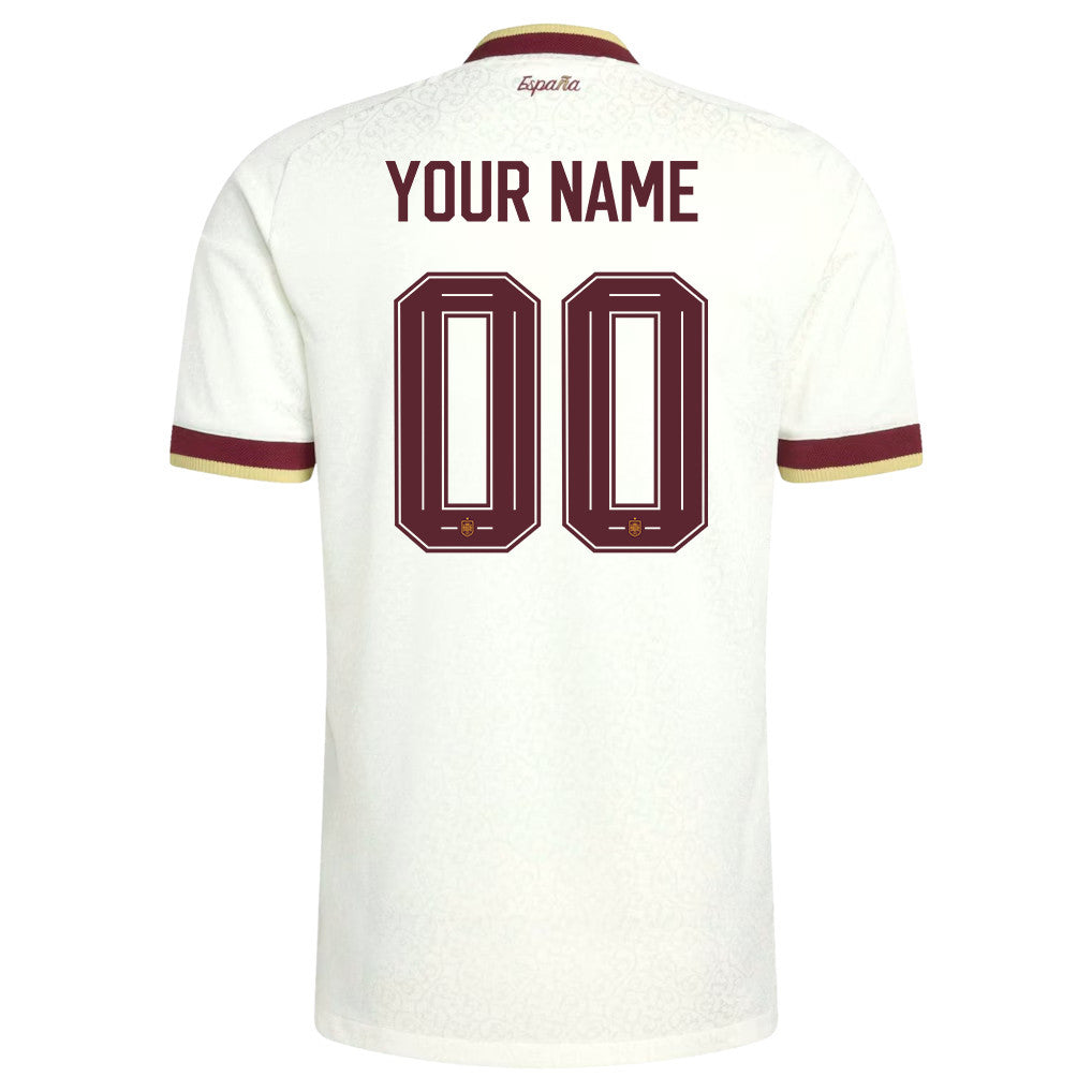 Spain National Team 2026 x World Cup Patch Personalized Away Jersey - White, Men