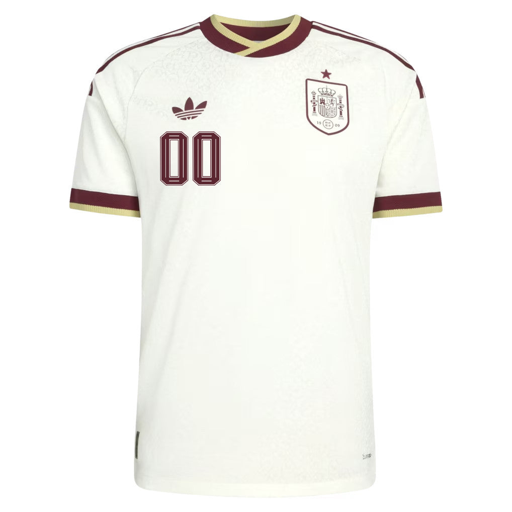 Spain National Team 2026 x World Cup Patch Personalized Away Jersey - White, Men