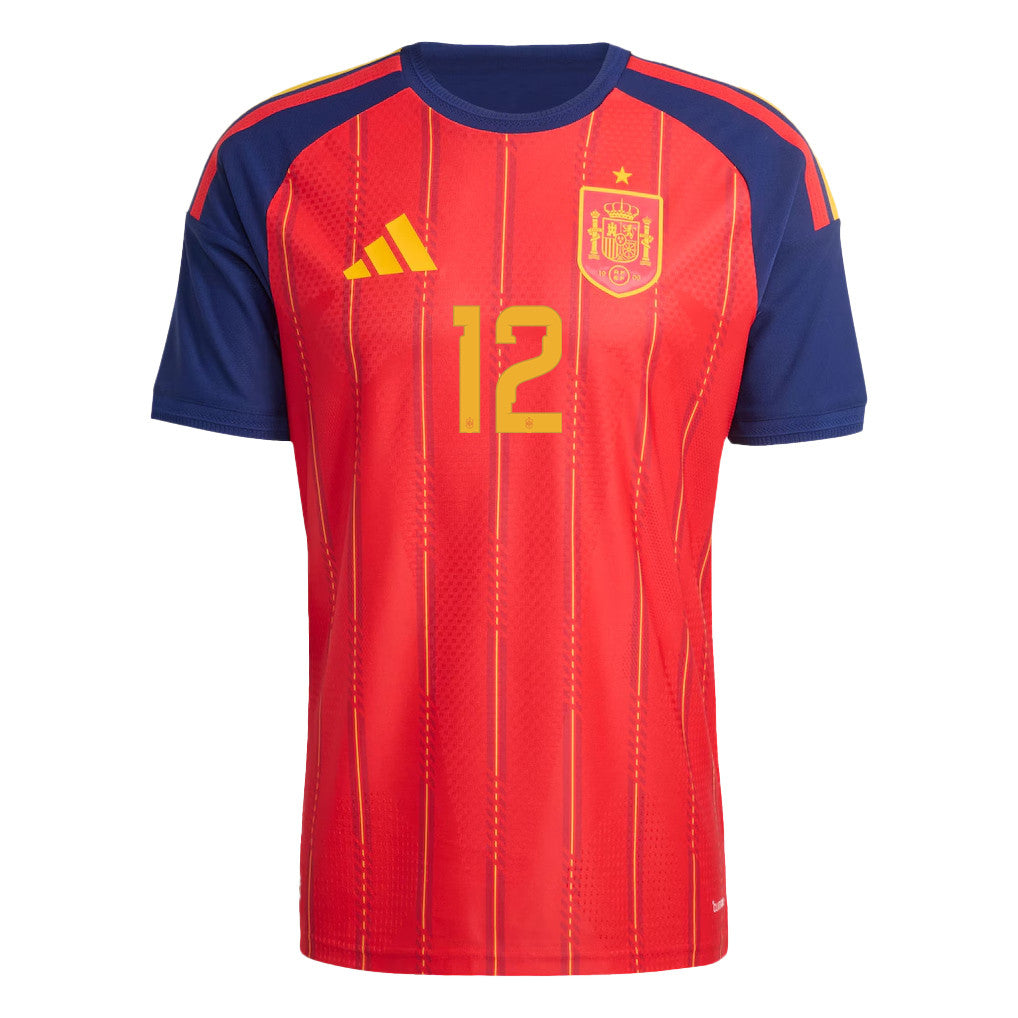 Dean Huijsen 12 Spain National Team 2026 Home Jersey - Red, Men