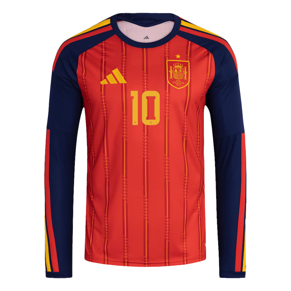 Aymeric Laporte 10 Spain National Team 2026 Home Long Sleeve Jersey - Red