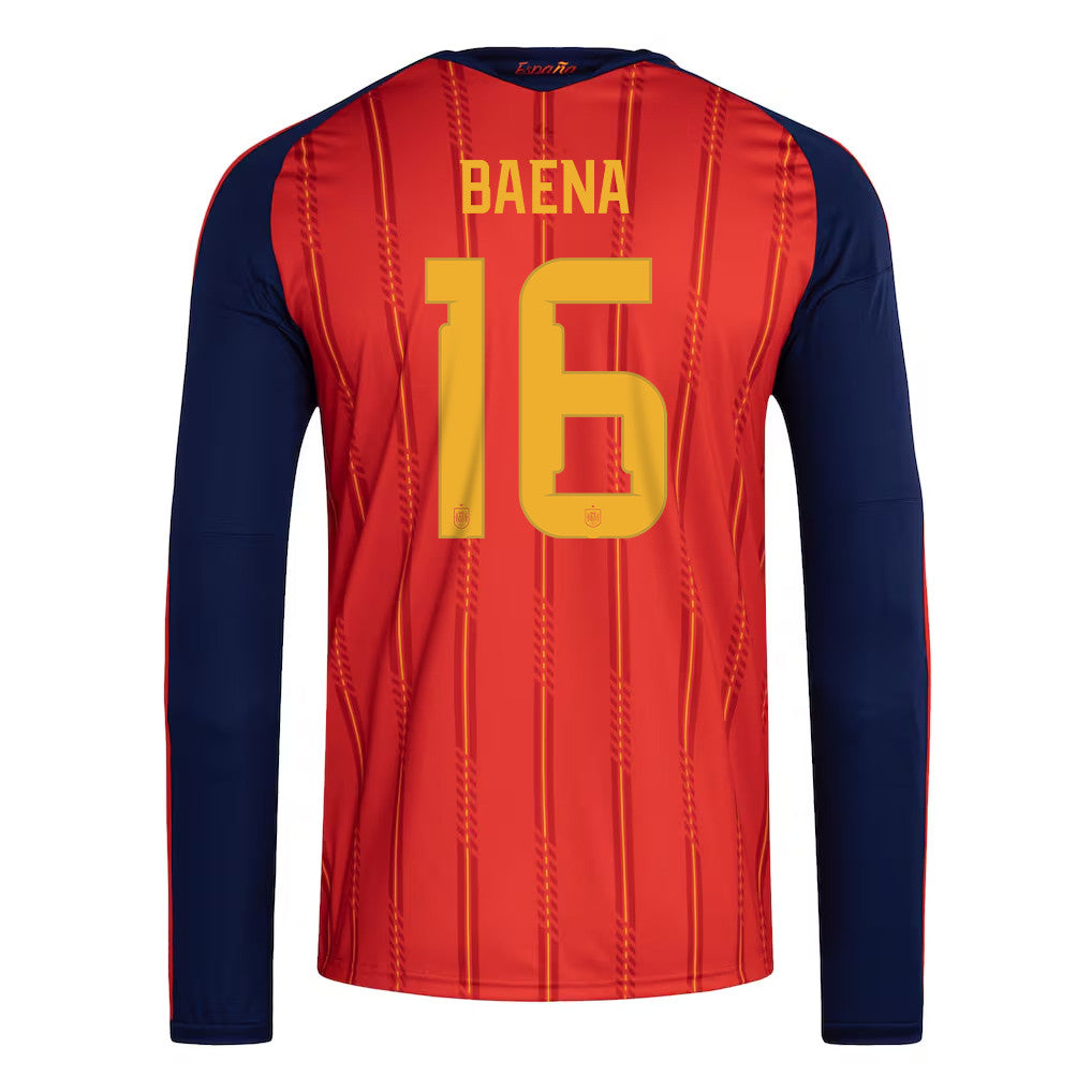 Alex Baena 16 Spain National Team 2026 Home Long Sleeve Jersey - Red