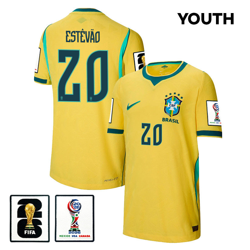 Estêvão 20 Youth Brazil National Team 2026 Home Jersey - Yellow