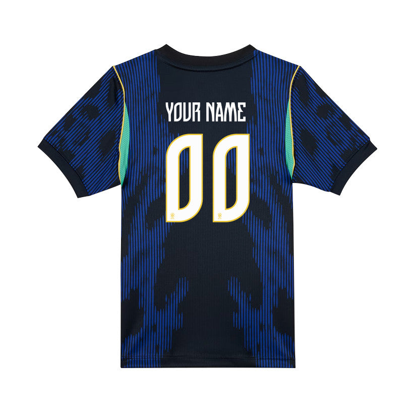 Brazil National Team 2026 Youth Personalized Away Jersey - Blue