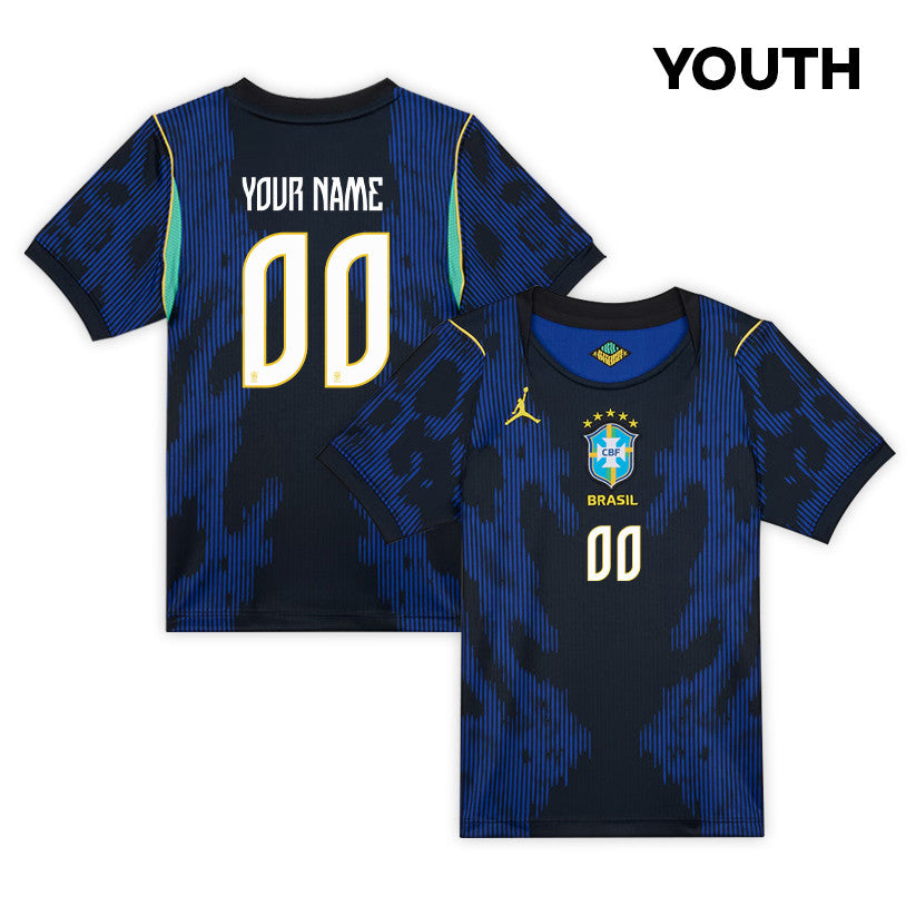 Brazil National Team 2026 Youth Personalized Away Jersey - Blue
