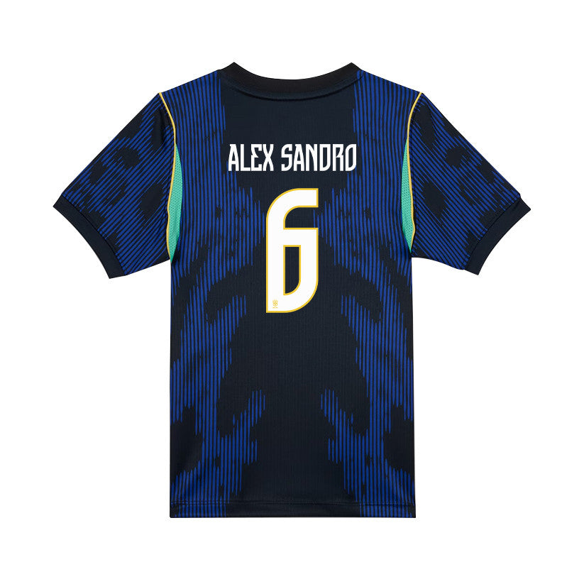 Alex Sandro 6 Brazil National Team 2026 Youth Away Jersey - Blue