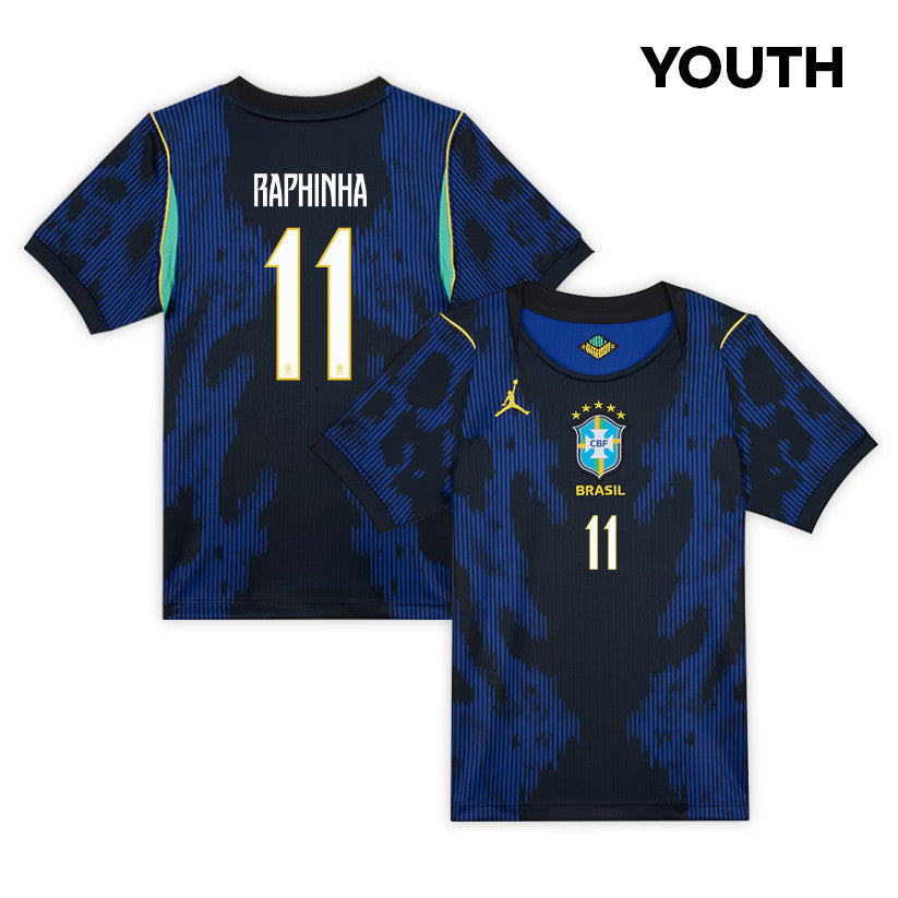 Raphinha 11 Brazil National Team 2026 Youth Away Jersey - Blue