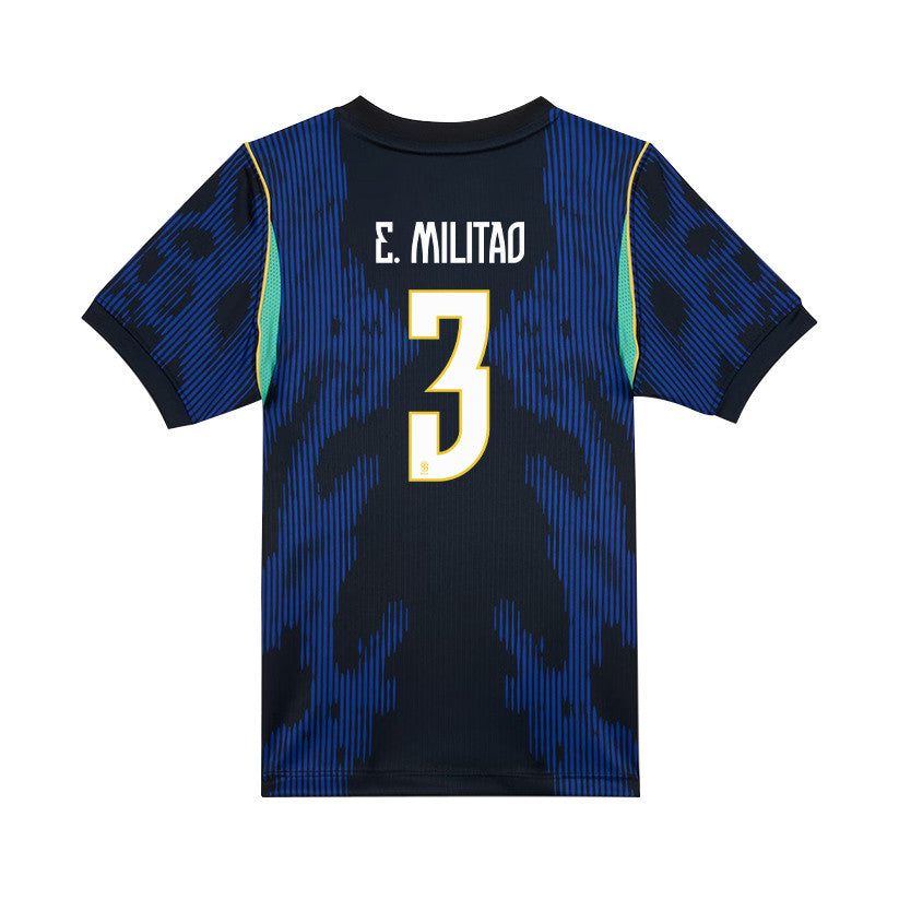 Éder Militão 3 Brazil National Team 2026 Youth Away Jersey - Blue