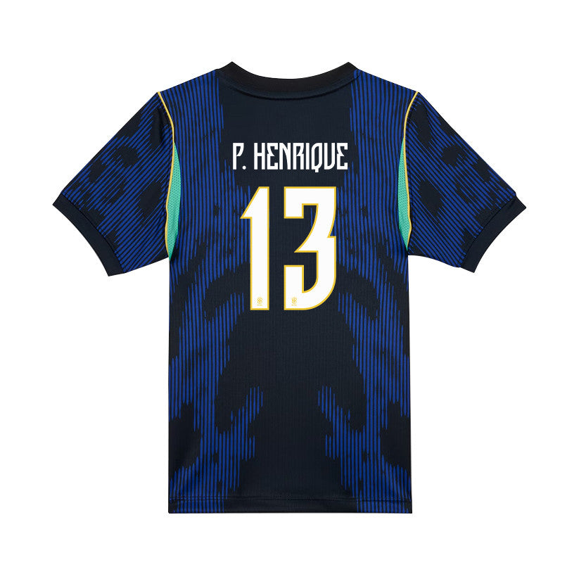 Paulo Henrique 13 Brazil National Team 2026 Youth Away Jersey - Blue