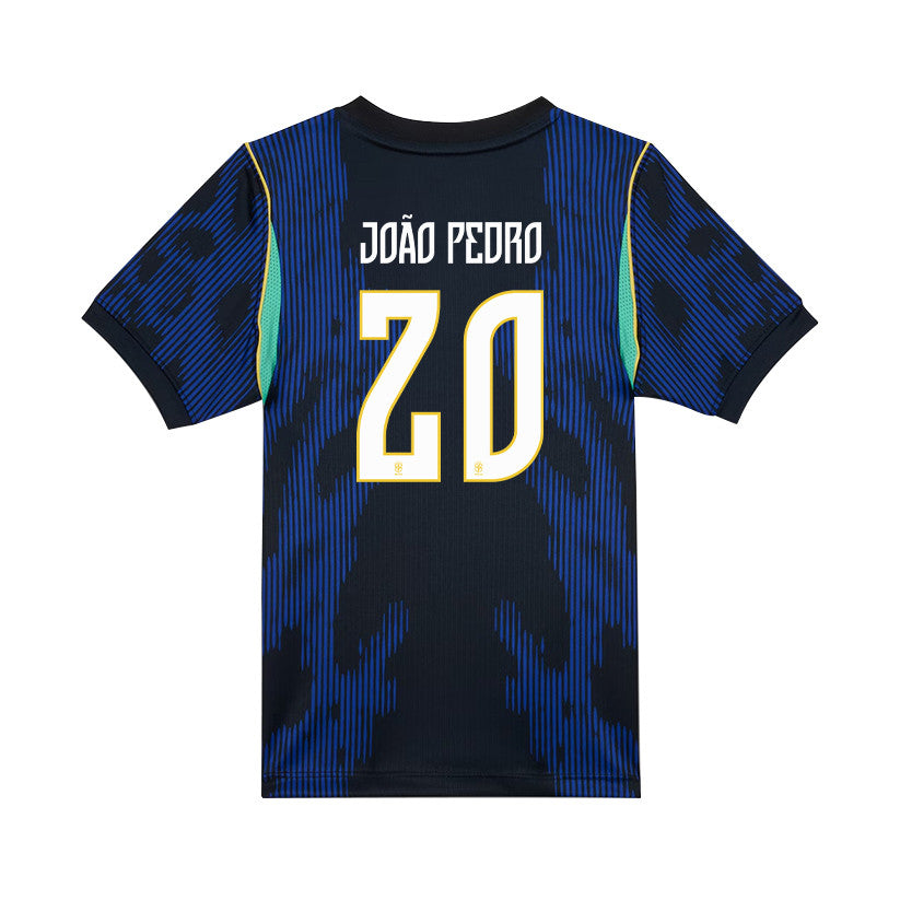 João Pedro 20 Brazil National Team 2026 Youth Away Jersey - Blue