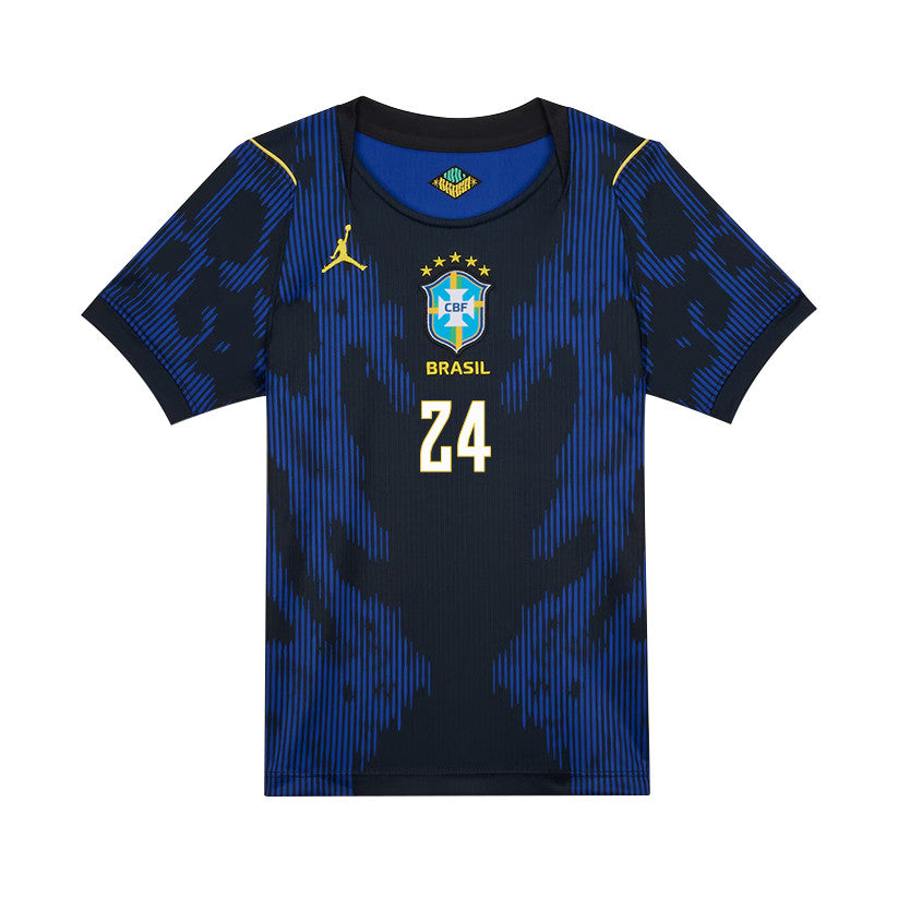 Gleison Bremer 24 Brazil National Team 2026 Youth Away Jersey - Blue