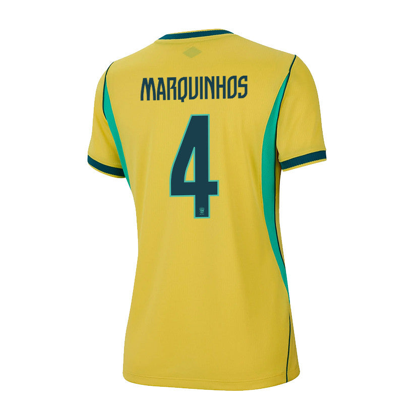 Marquinhos 4 Women's Brazil National Team 2026 Home Jersey - Yellow