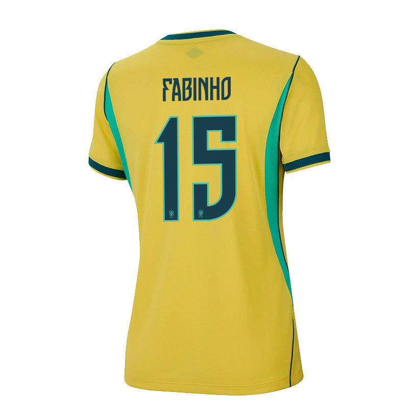 Fabinho 15 Women's Brazil National Team 2026 Home Jersey - Yellow