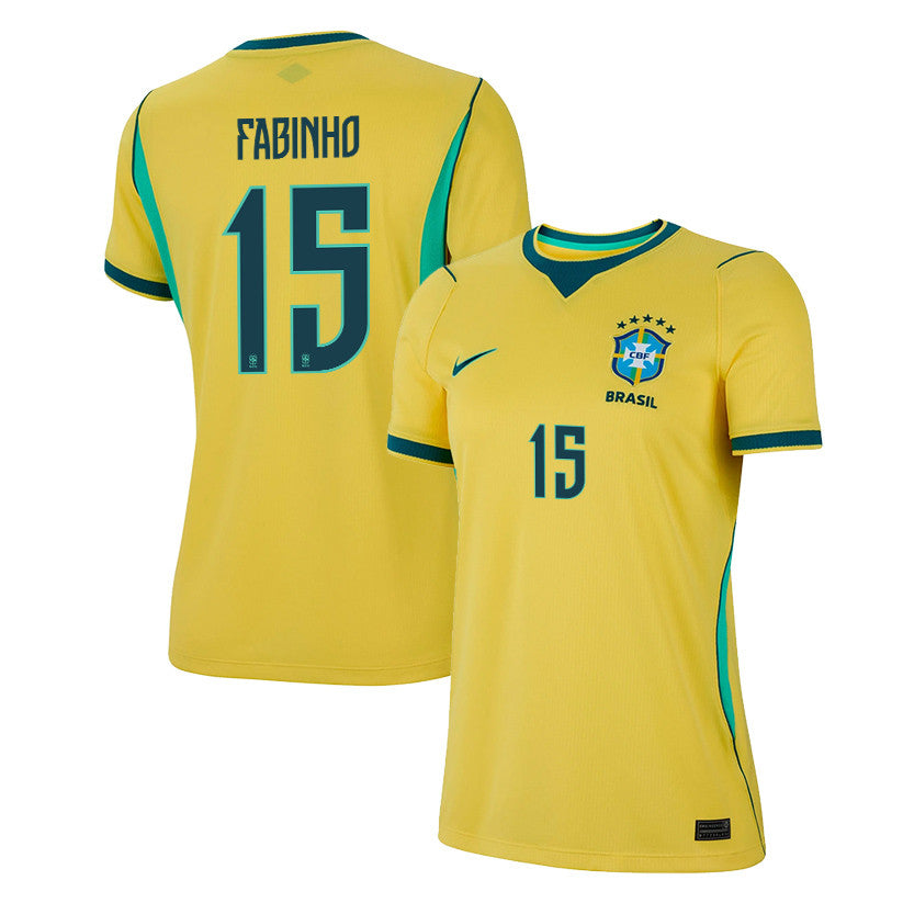 Fabinho 15 Women's Brazil National Team 2026 Home Jersey - Yellow
