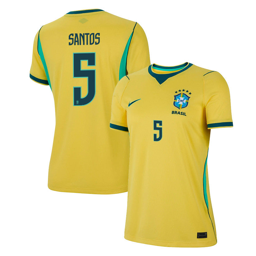 Andrey Santos 5 Women's Brazil National Team 2026 Home Jersey - Yellow