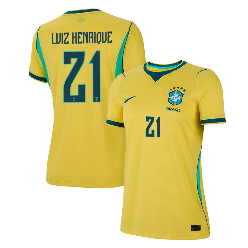 Luiz Henrique 21 Women's Brazil National Team 2026 Home Jersey - Yellow
