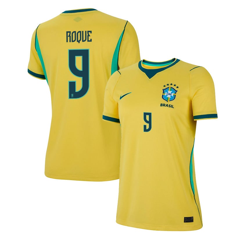 Vitor Roque 9 Women's Brazil National Team 2026 Home Jersey - Yellow