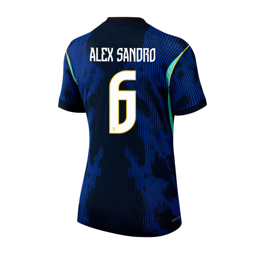 Alex Sandro 6 Brazil National Team 2026 Women's Away Jersey - Blue