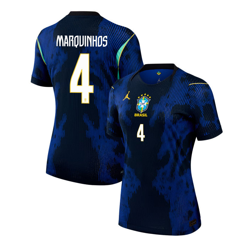 Marquinhos 4 Women's Brazil National Team 2026 Away Jersey - Blue