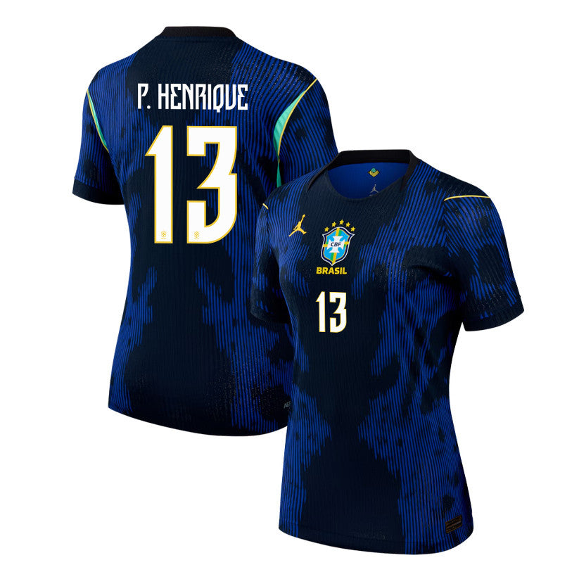 Paulo Henrique 13 Brazil National Team 2026 Women's Away Jersey - Blue