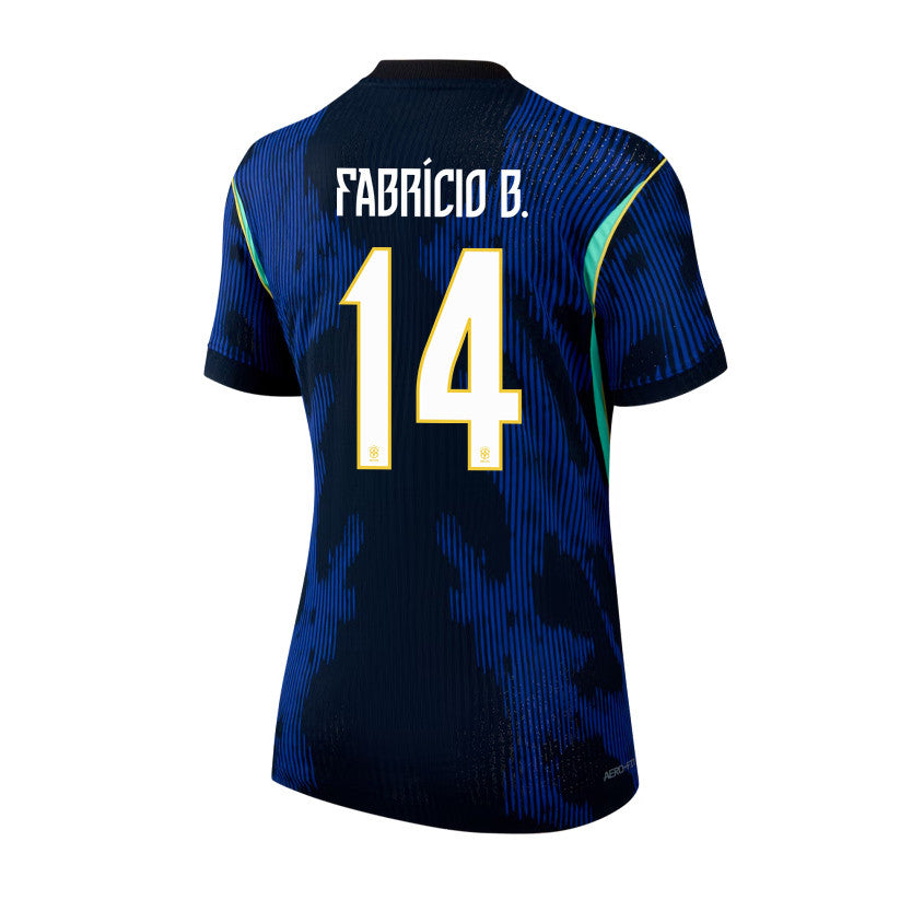 Fabrício Bruno 14 Women's Brazil National Team 2026 Away Jersey - Blue