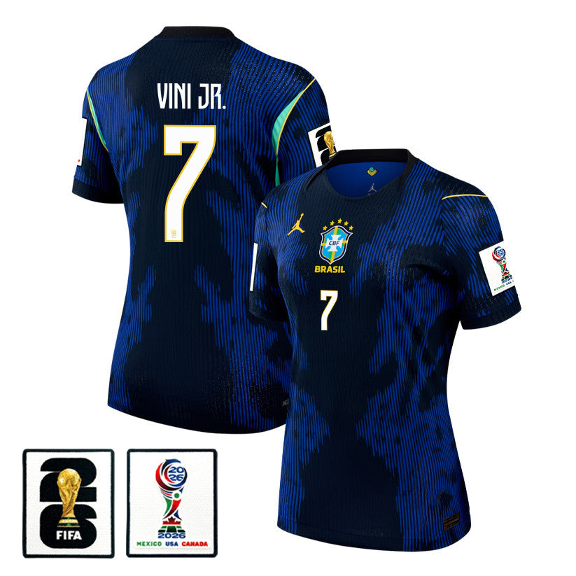Vinícius Júnior 7 Women's Brazil National Team 2026 Away Jersey - Blue