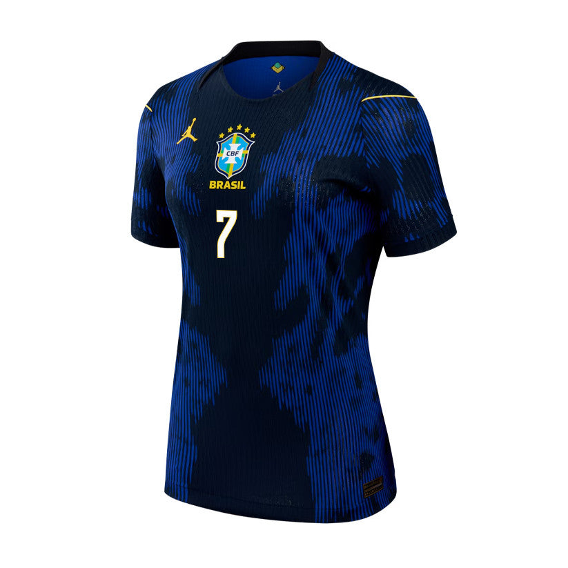 Vinícius Júnior 7 Women's Brazil National Team 2026 Away Jersey - Blue