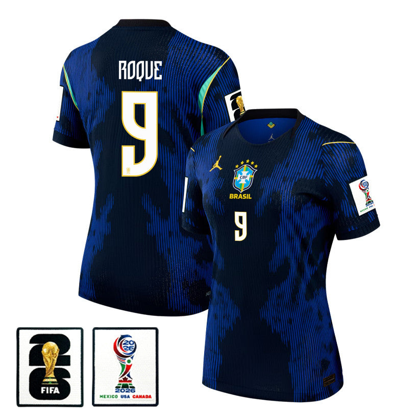 Vitor Roque 9 Women's Brazil National Team 2026 Away Jersey - Blue