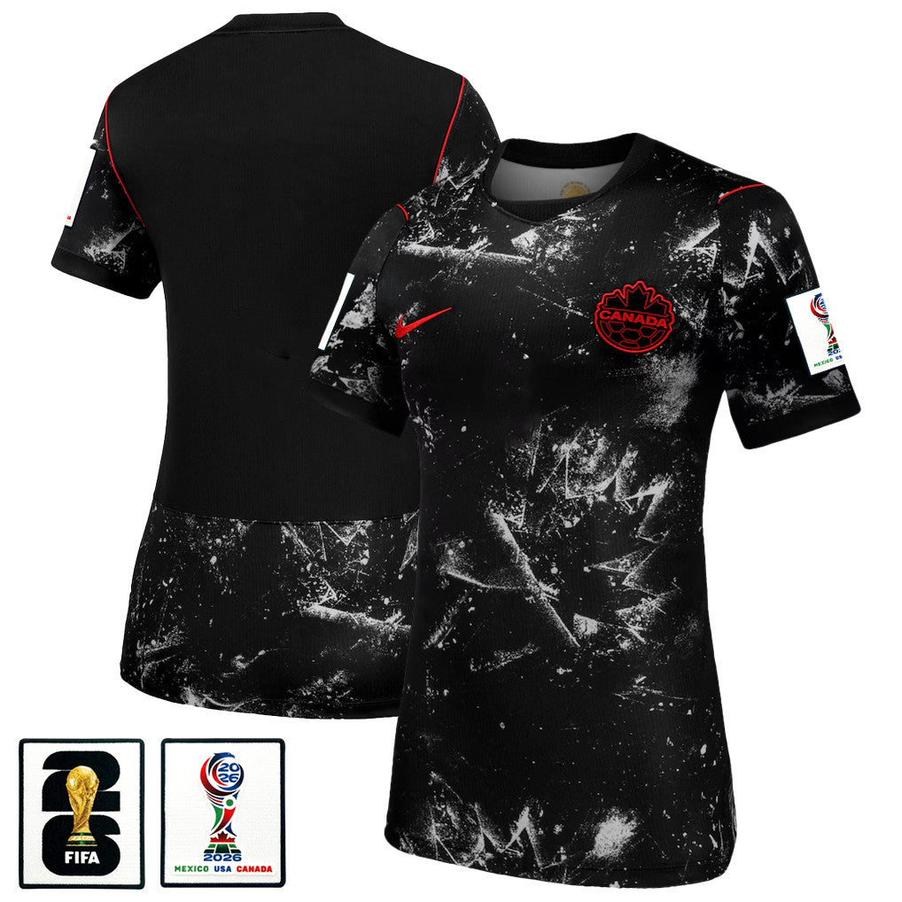 Cyle Larin 9 Women's Canada National Team 2026 Away Jersey - Black