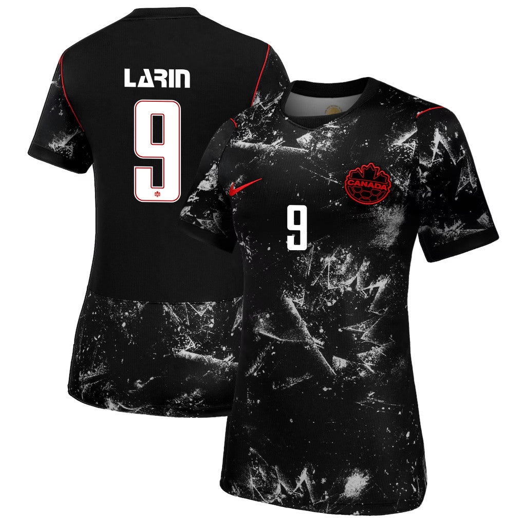 Cyle Larin 9 Women's Canada National Team 2026 Away Jersey - Black
