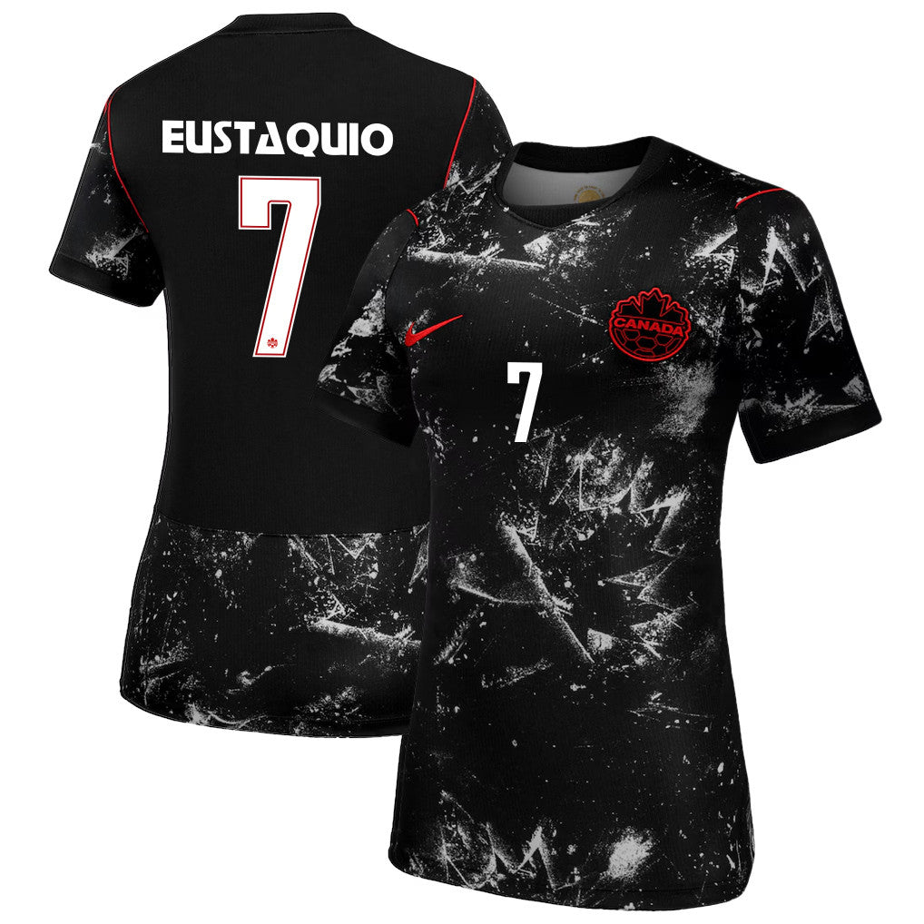Stephen Eustáquio 7 Women's Canada National Team 2026 Away Jersey - Black