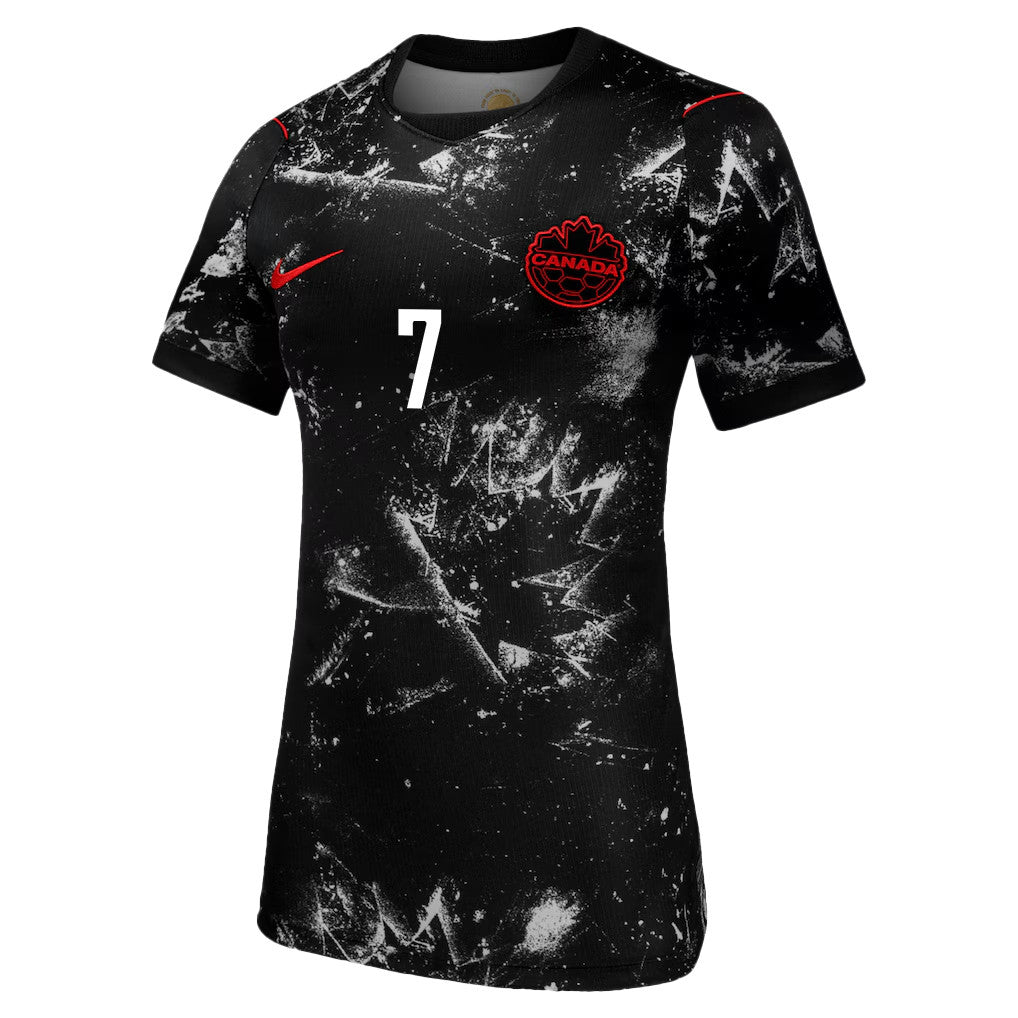 Stephen Eustáquio 7 Women's Canada National Team 2026 Away Jersey - Black