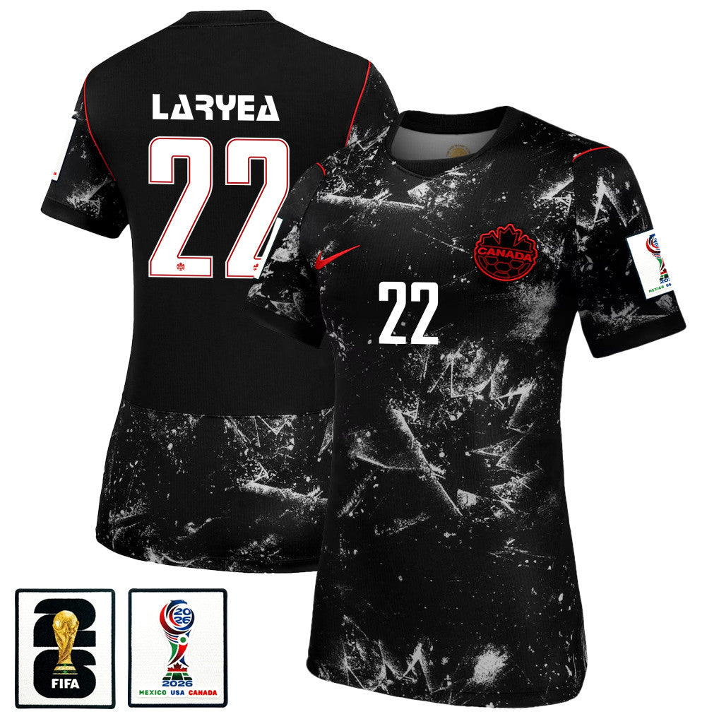 Richie Laryea 22 Women's Canada National Team 2026 Away Jersey - Black