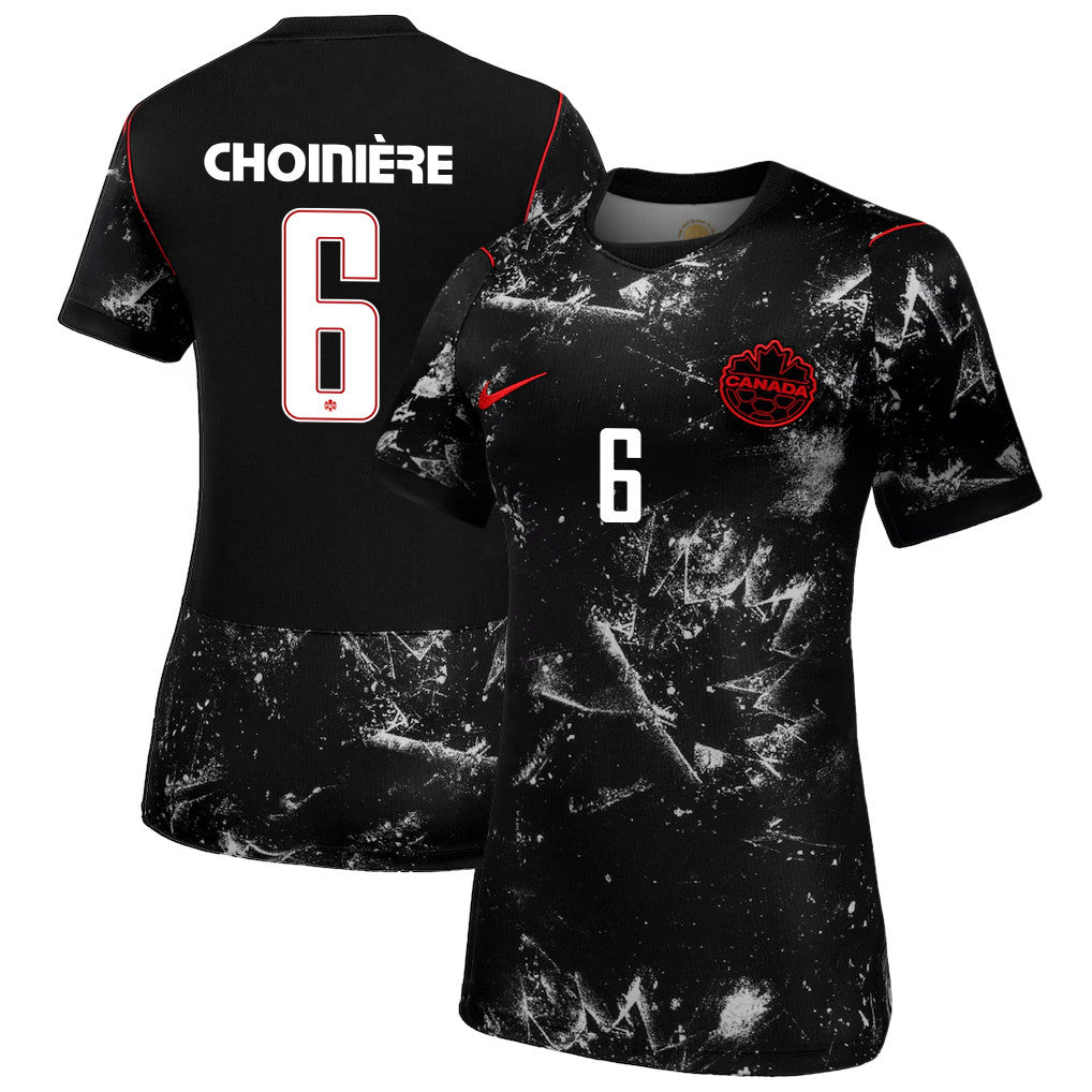 Mathieu Choinière 6 Women's Canada National Team 2026 Away Jersey - Black