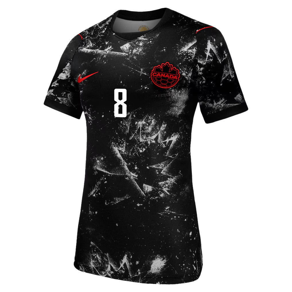Jeevan Badwal 8 Women's Canada National Team 2026 Away Jersey - Black