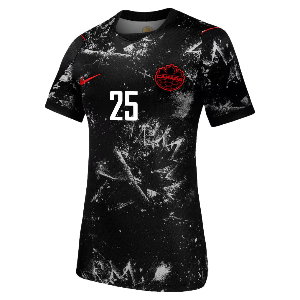 Jayden Nelson 25 Women's Canada National Team 2026 Away Jersey - Black
