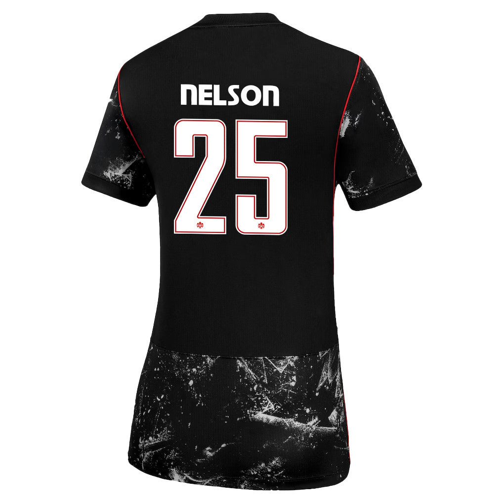 Jayden Nelson 25 Women's Canada National Team 2026 Away Jersey - Black