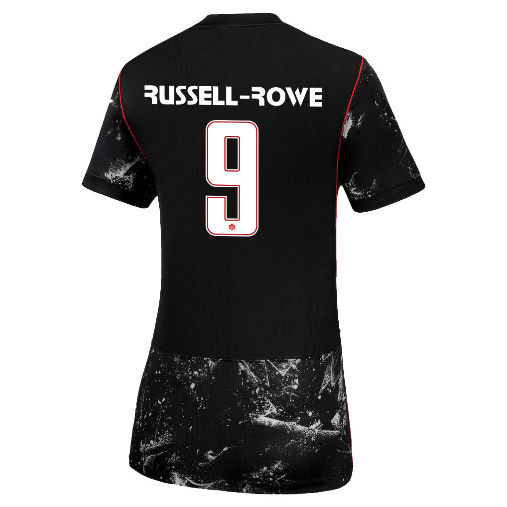 Jacen Russell-Rowe 9 Women's Canada National Team 2026 Away Jersey - Black
