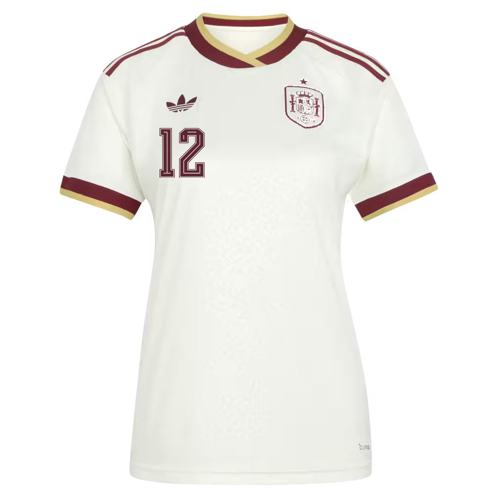 Dean Huijsen 12 Women's Spain National Team 2026 Away Jersey - White