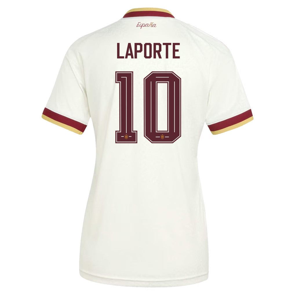 Aymeric Laporte 10 Women's Spain National Team 2026 Away Jersey - White