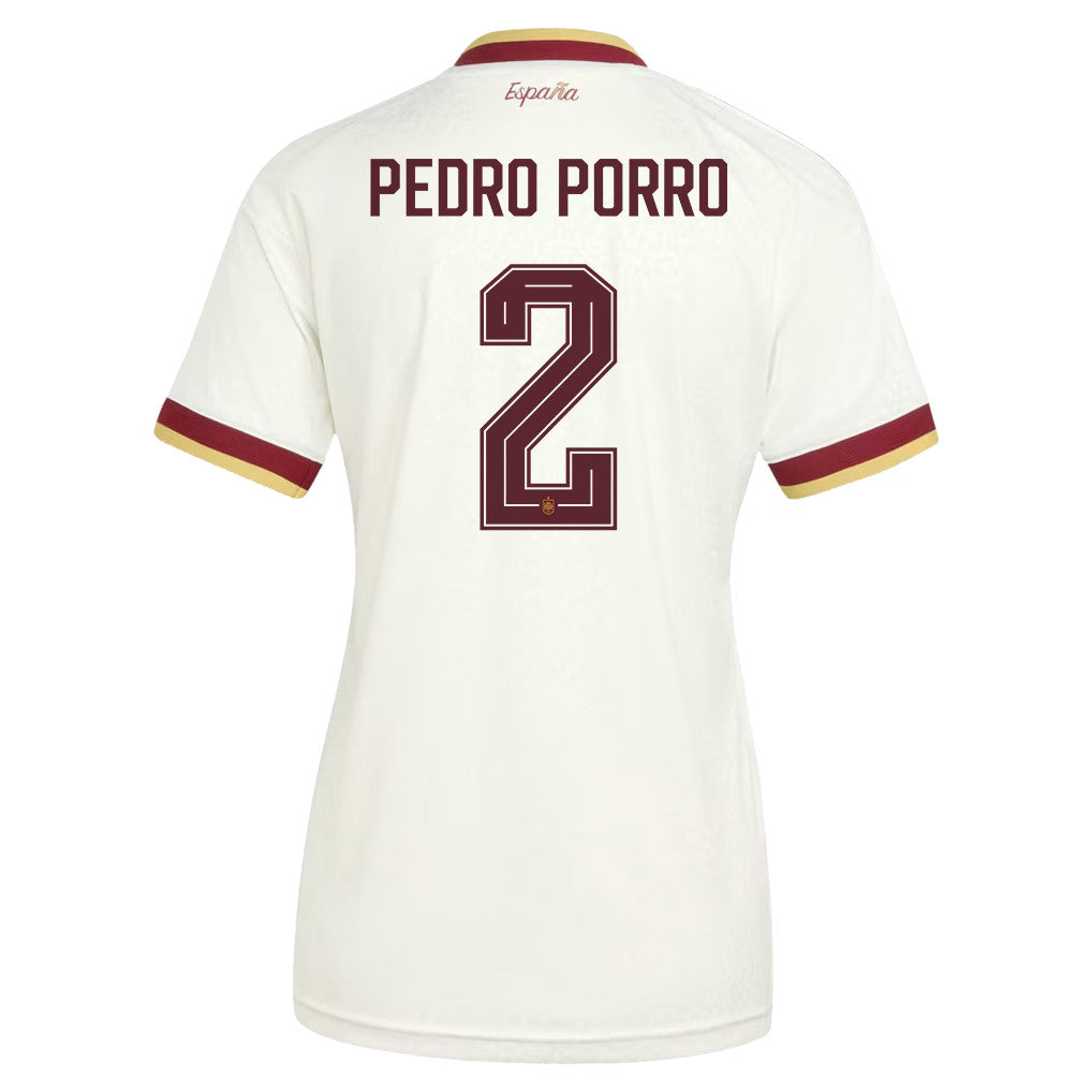Pedro Porro 2 Women's Spain National Team 2026 Away Jersey - White