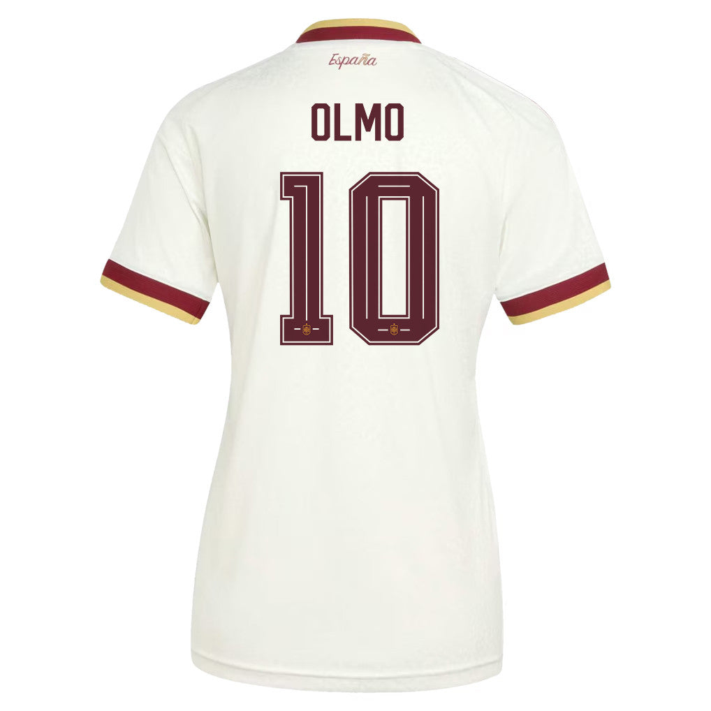 Dani Olmo 10 Women's Spain National Team 2026 Away Jersey - White