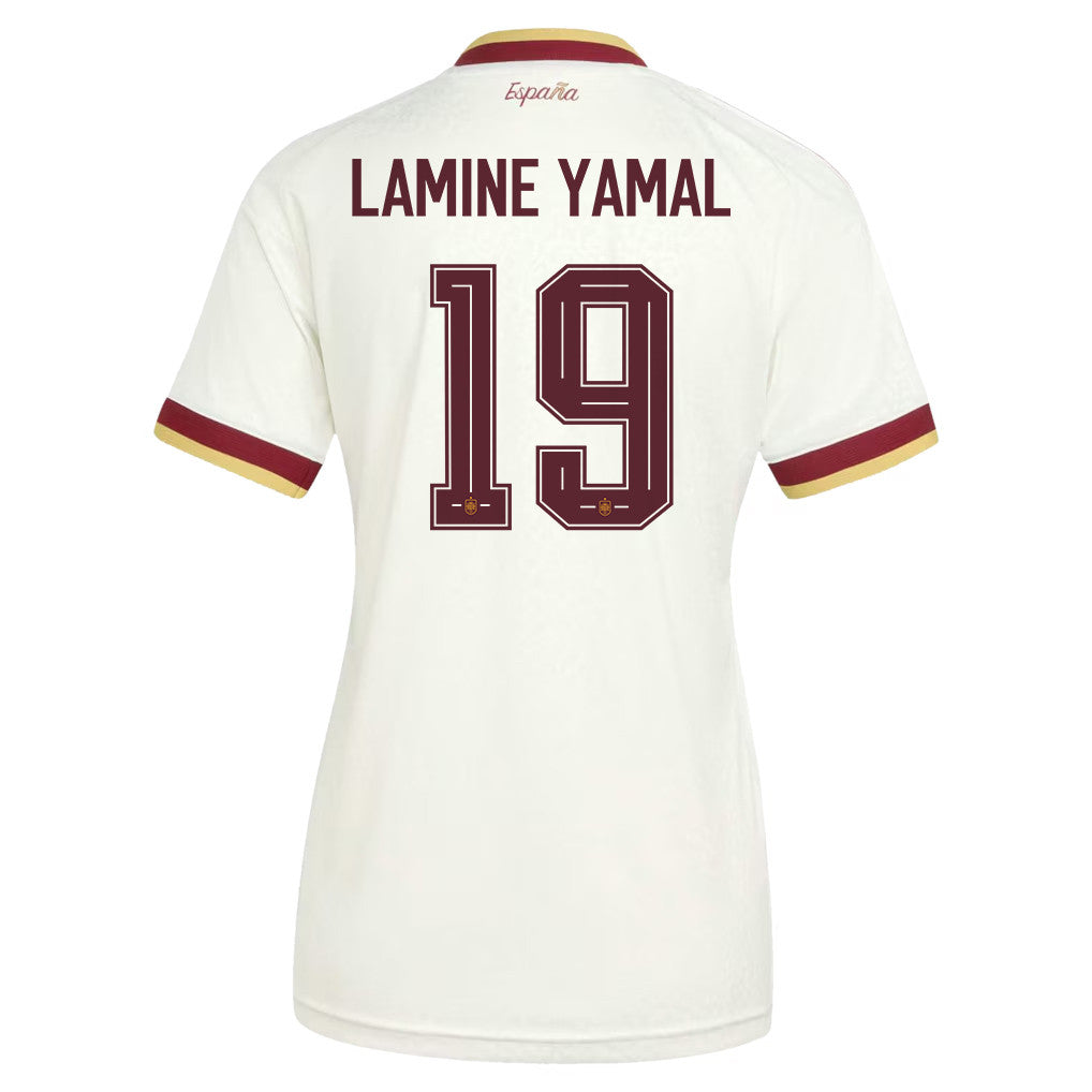 Lamine Yamal 19 Women's Spain National Team 2026 Away Jersey - White