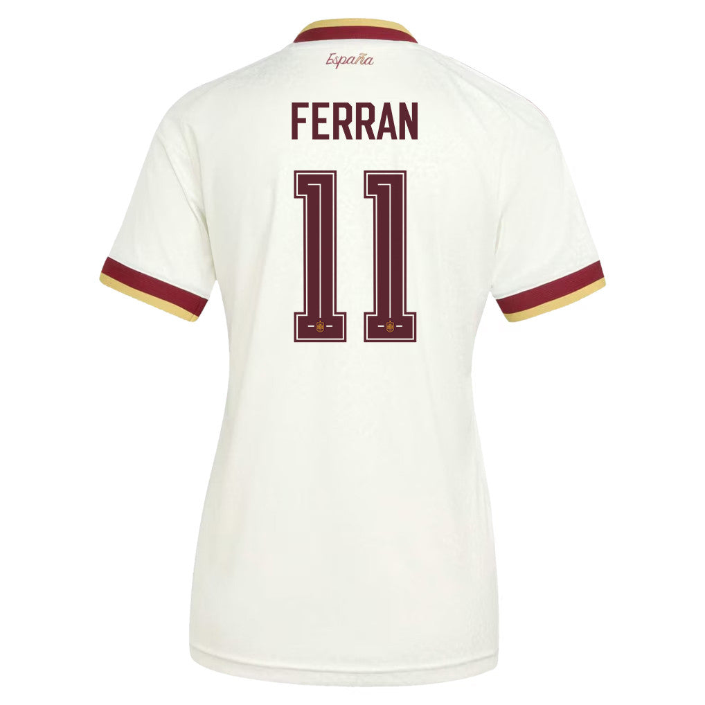Ferran Torres 11 Women's Spain National Team 2026 Away Jersey - White
