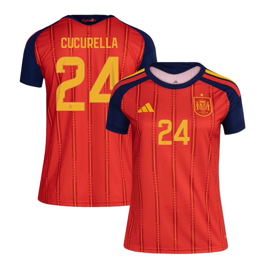 Marc Cucurella 24 Women's Spain National Team 2026 Home Jersey - Red