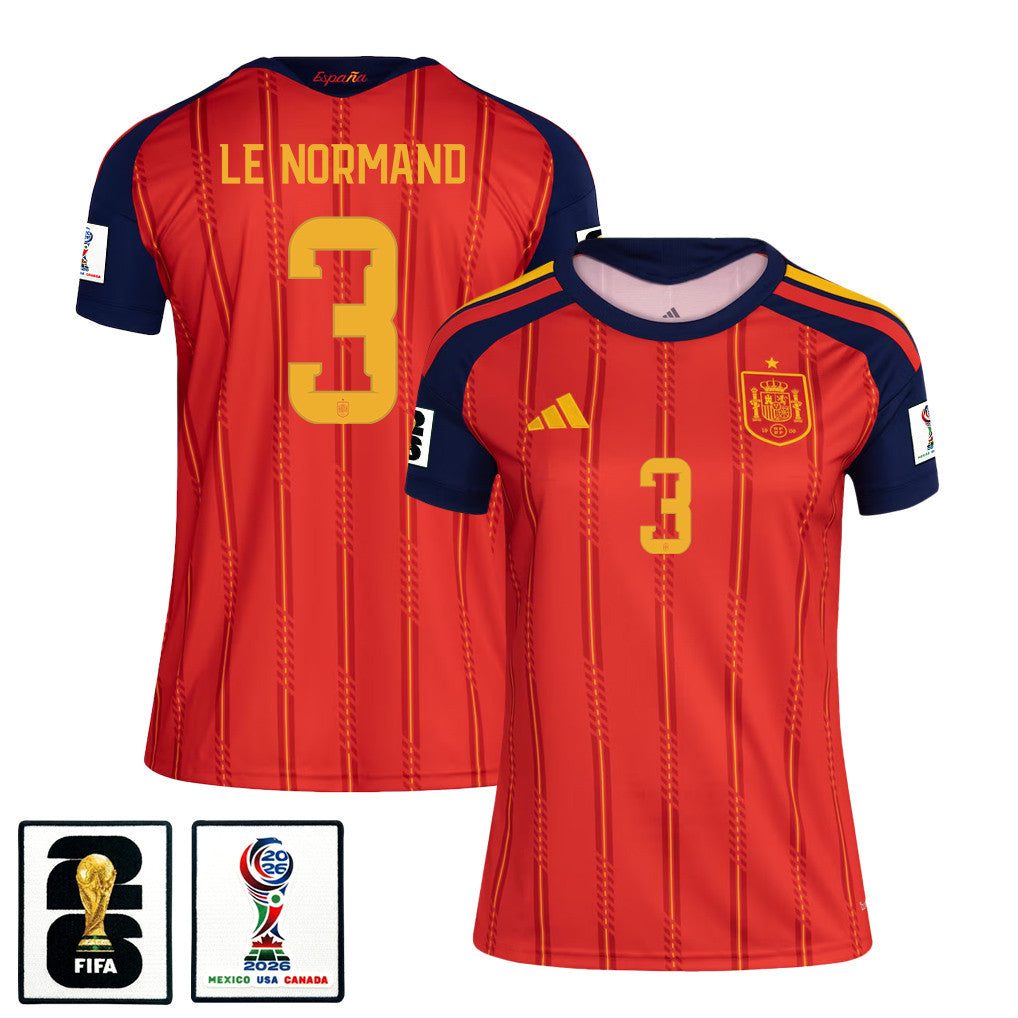 Robin Le Normand 3 Women's Spain National Team 2026 Home Jersey - Red