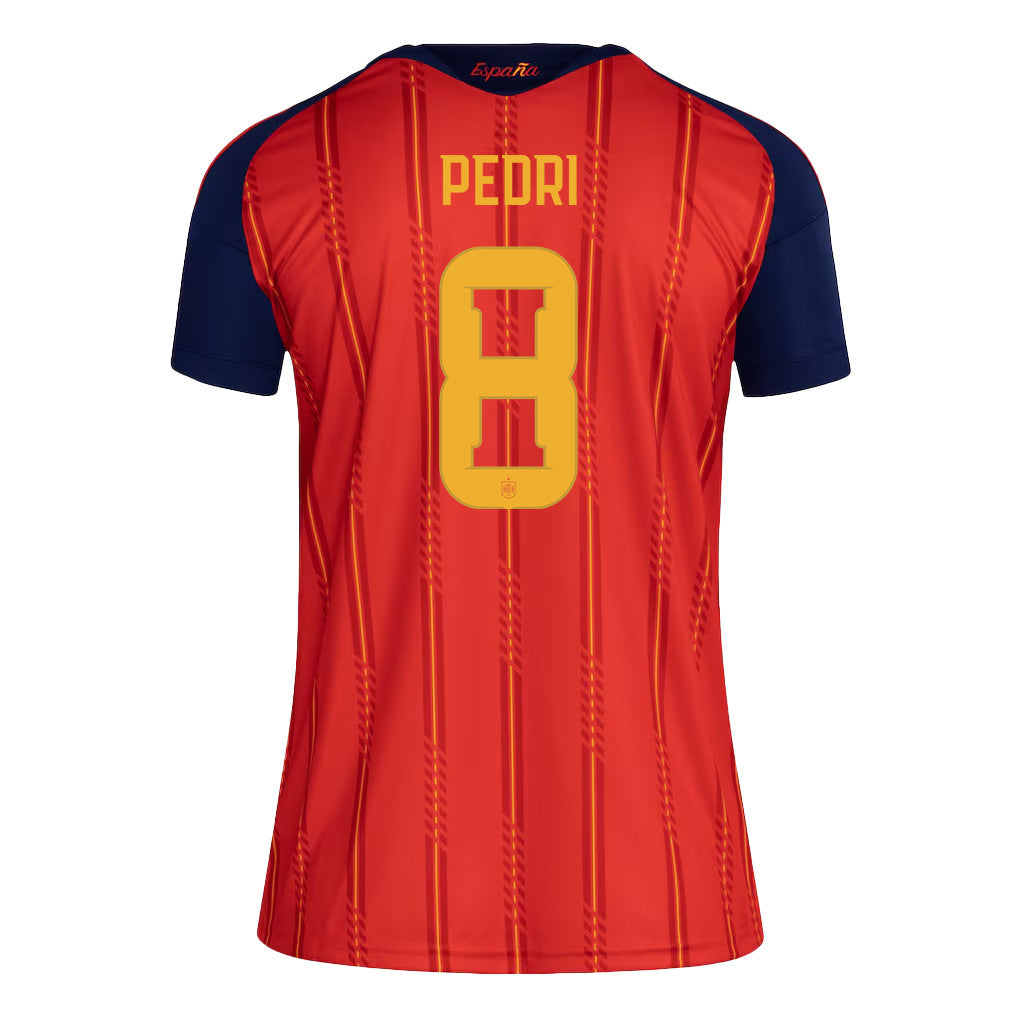 Pedri 8 Women's Spain National Team 2026 Home Jersey - Red